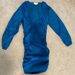 Lovers + Friends Vibrant Blue Long Sleeve Dress